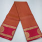Pure Kanjivaram Handloom Dual-Shade Silk Saree in Copper Rust Orange with Rani Pink Pallu & Antique Gold Zari