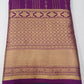 Pure Kanjivaram Handloom Purple & Bottle Green  Silk Saree
