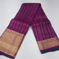 Pure Kanjivaram Handloom Purple & Bottle Green  Silk Saree