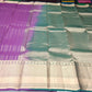 Pure Kanjivaram Handloom Purple & Bottle Green  Silk Saree