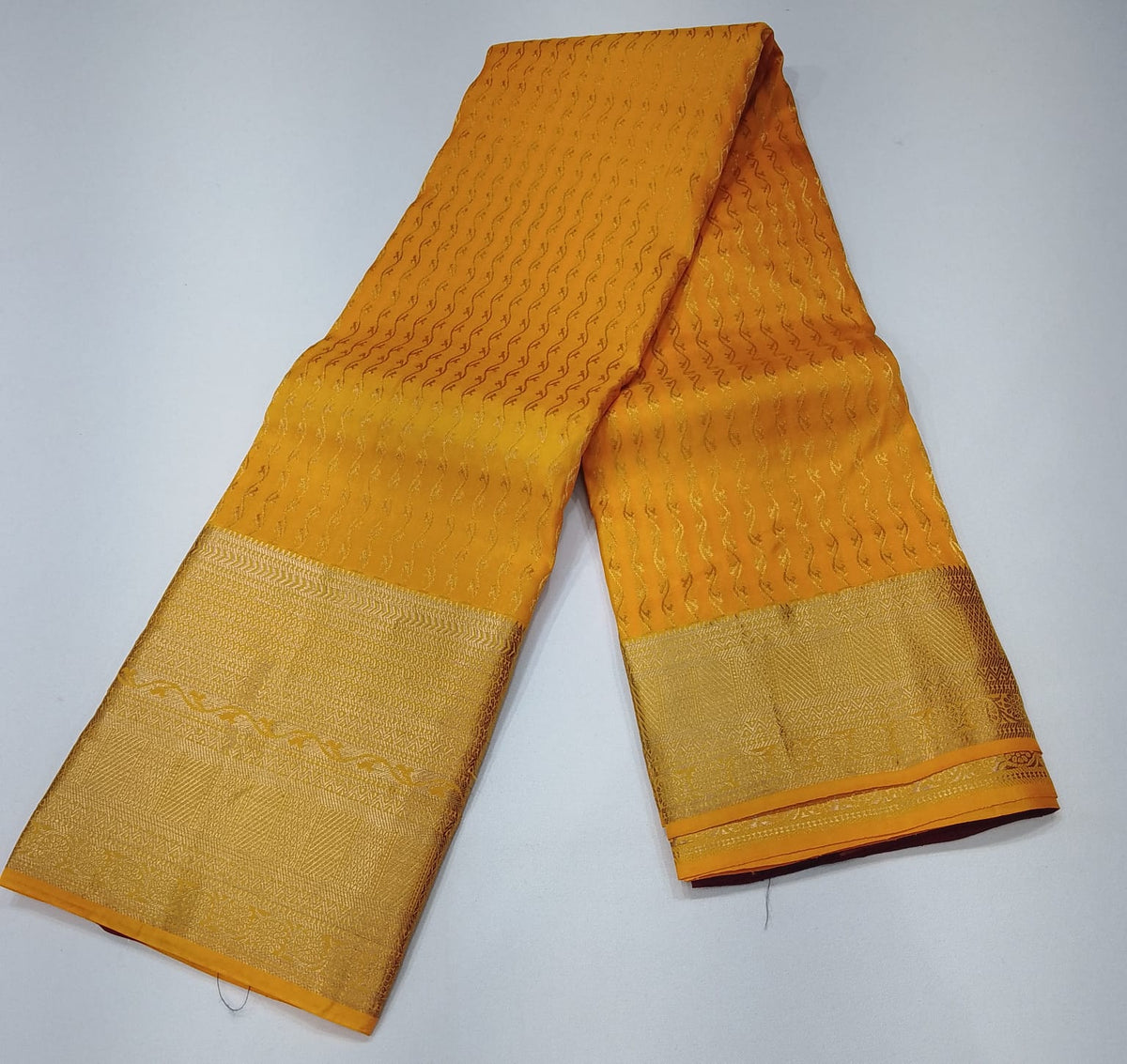 Mustard Yellow & Wine Maroon Dual Shade Pure Kanjivaram Silk Saree