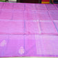 Pure Handloom Soft Silk Saree in Rich Purple & Magenta with Silver Zari