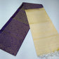 Pure Handloom Soft Silk Saree in Royal Purple with Soft Golden Pallu