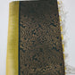 Pure Handloom Soft Silk Deep Forest Green & Golden Yellow Borderless Saree