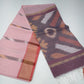 Blush Pink Cotton Silk Pochampally Saree with Charcoal Grey Ikat Pallu