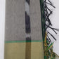Stone Grey with Deep Green Cotton Silk Pochampally Saree with Charcoal Ikat Pallu