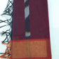 Cotton Silk Pochampally Wine Maroon & Teal Blue Ikat Saree