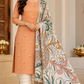 Peach Cotton Silk Unstitched Salwar Suit with Kalamkari Dupatta