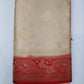 Champagne Beige Semi Silk Saree with Intricate Maroon Paisley Zari Border