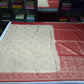 Champagne Beige Semi Silk Saree with Intricate Maroon Paisley Zari Border