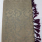 Pure Handloom Soft Silk Borderless Saree – Taupe Beige with Antique Gold & Wine Plum Pallu