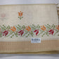 Ivory Cream Mercerized Cotton Saree with Multicolour Floral Embroidery