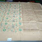 Champagne Beige Cotton Silk Saree with Sea Green & Blue Floral Weaves