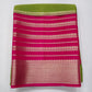 Mysore Semi Silk Lime Green & Rani Pink Zari Saree