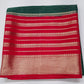 Mysore Semi Silk Bottle Green & Rani Pink Saree with Rich Zari Border