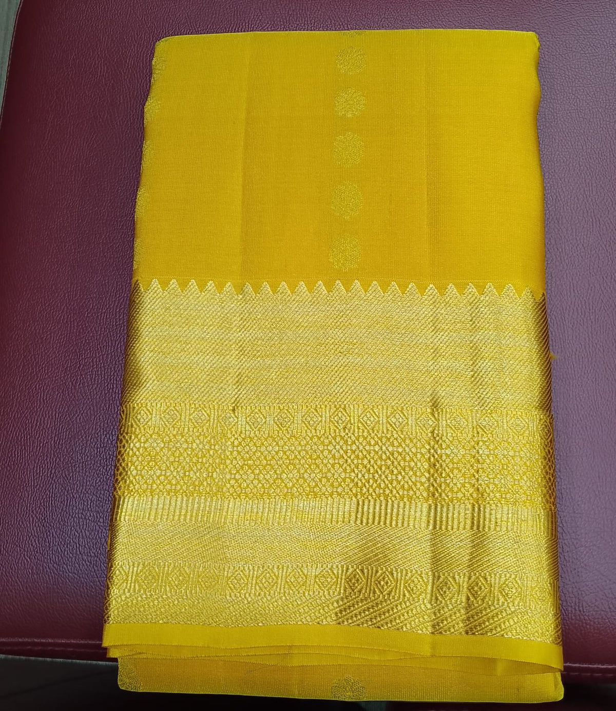 Pure Handloom Kanjivaram Dual Shade Silk Saree – Haldi Yellow & Golden Mustard with Antique Gold Zari