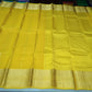 Pure Handloom Kanjivaram Dual Shade Silk Saree – Haldi Yellow & Golden Mustard with Antique Gold Zari