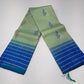 Pure Handloom Kanjivaram Silk Saree – Pistachio Green & Royal Blue with Silver Zari
