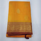 Pure Handloom Kanjivaram Silk Saree in Mustard Golden Yellow with Muted Onion Pink Border