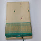 Pure Handloom Kanjivaram Silk Saree in Sandal Beige with Turquoise Teal Green Zari Border