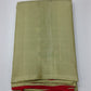 Pure Handloom Soft Silk Borderless Saree in Sage Green with Rich Rani Pink Designer Pallu