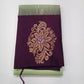 Pure Handloom Soft Silk Saree in Pistachio Green with Deep Wine Purple Floral Pallu