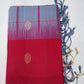 Pure Handloom Soft Silk Saree – Ruby Red & Powder Blue with Zari Pallu