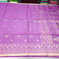 Pure Handloom Soft Silk Saree in Rich Purple with a subtle Magenta undertone with Antique Gold Zari