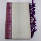 Pure Handloom Soft Silk Saree – Ivory Cream with Royal Purple Zari Pallu