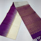 Pure Handloom Soft Silk Saree – Ivory Cream with Royal Purple Zari Pallu