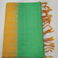 Pure Handloom Soft Silk Saree in Light Parrot Green with Mustard Gold Pallu