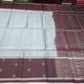 Pure Handloom Soft Silk Saree in Silver Grey and Wine Purple with Intricate Zari Pallu