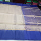 Pure Handloom Soft Silk Saree in Champagne Beige with Royal Blue Zari Pallu