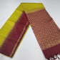 Pure Handloom Soft Silk Saree in Yellow-Green with Wine Maroon Zari Pallu