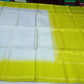 Pure Handloom Soft Silk Saree – Silver Grey and Lime Green with Gold Zari