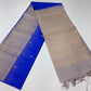 Pure Handloom Soft Silk Saree – Royal Blue with Silver-Taupe Zari Pallu