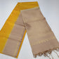 Pure Handloom Soft Silk Saree – Mustard Yellow with Champagne Gold Zari Pallu