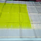Pure Handloom Soft Silk Lime Green Saree with Silver-Grey Floral Zari Pallu