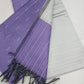 Premium Lavender Cotton Silk Unstitched Salwar Suit with Striped Dupatta