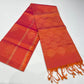 Pure Handloom Soft Silk Saree – Sunset Orange & Magenta Pink Dual Tone